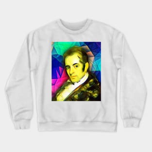 Washington Irving Colourful Portrait | Washington Irving Artwork 6 Crewneck Sweatshirt